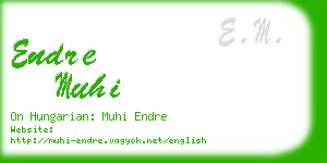 endre muhi business card